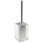Gedy RA33-73 Unique Silver Finish Toilet Brush Holder in Thermoplastic Resins